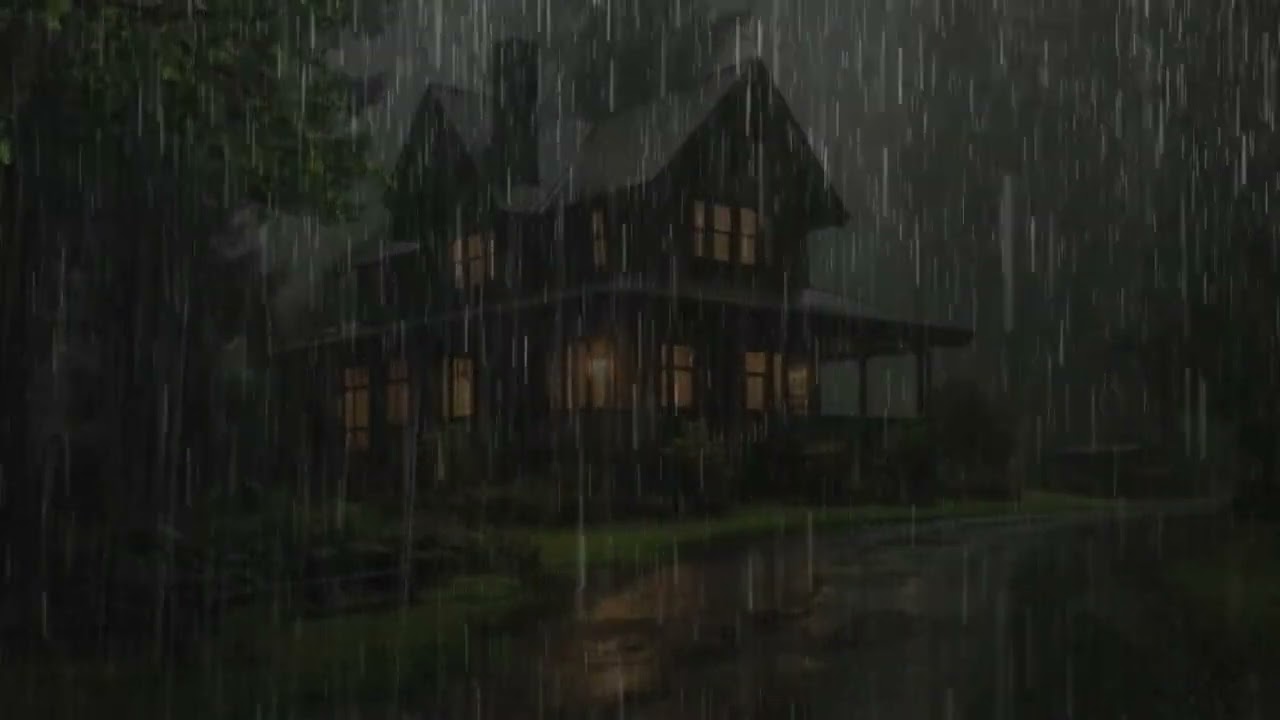 Rain Sounds for Sleeping I Fall Asleep Fast with Heavy Rain & Thunder I Relaxation - ASMR