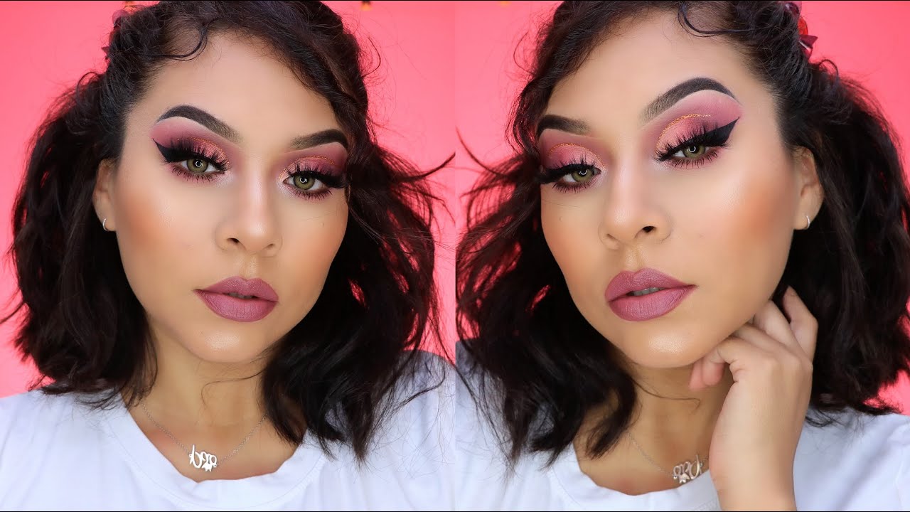 MAQUÍLLATE  SÚPER FÁCIL Y HERMOSO  MAQUILLAJE ROMÁNTICO