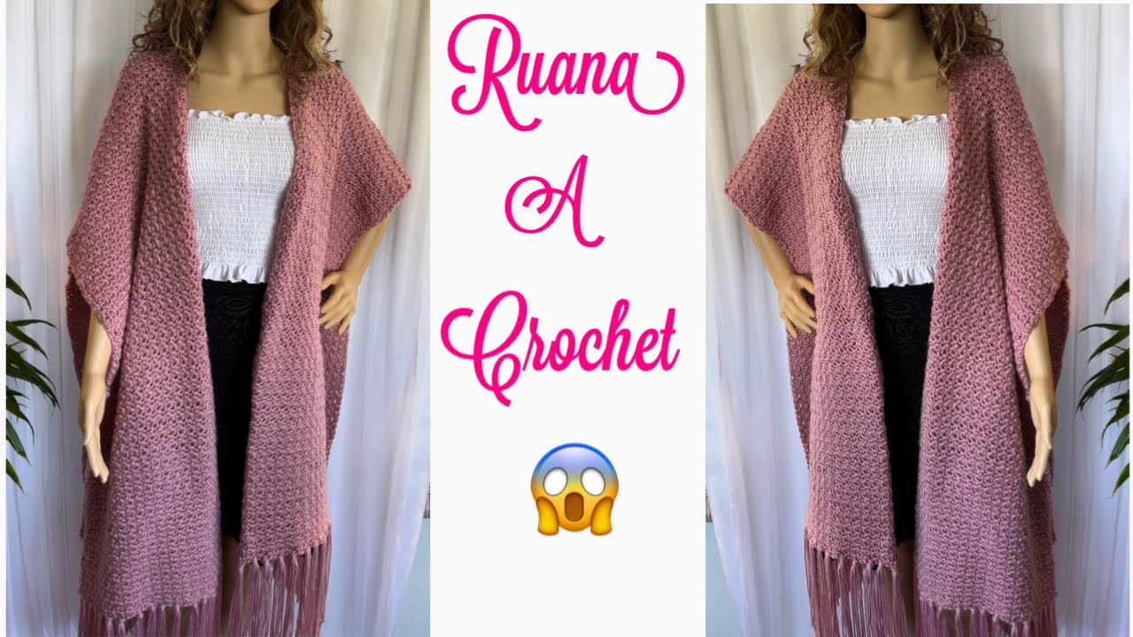 💓Súper Fácil y Bonita Ruana/Poncho Tejido a Crochet*Paso a Paso*