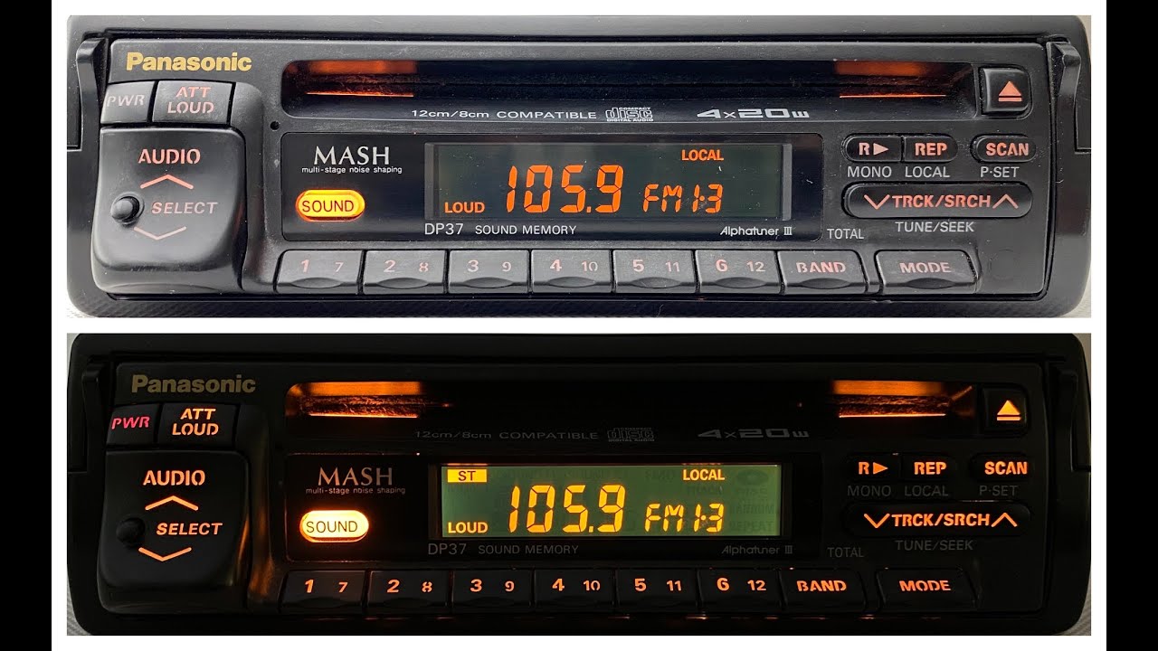 1990s Panasonic CQ-DP37VEG Mash Car CD FM Radio Player + Bluetooth