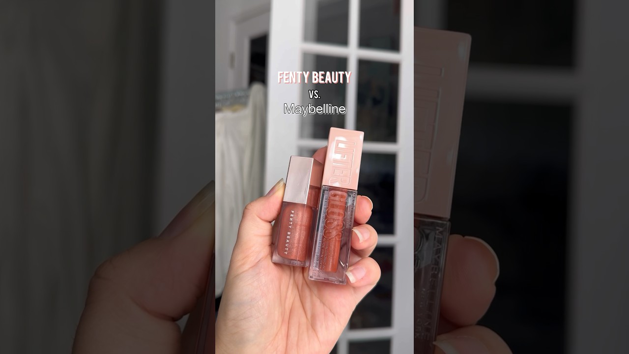 Fenty Beauty Gloss Bomb Dupe! Comparing #FentyBeauty to #Maybelline Lifter Gloss #comparison #shorts