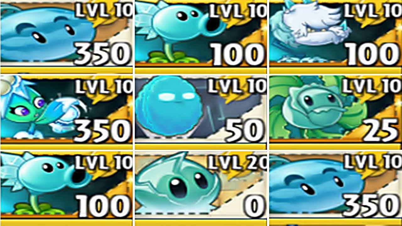 All Ice Plants Max Level Up in Plants vs. Zombies 2: Gameplay 2017