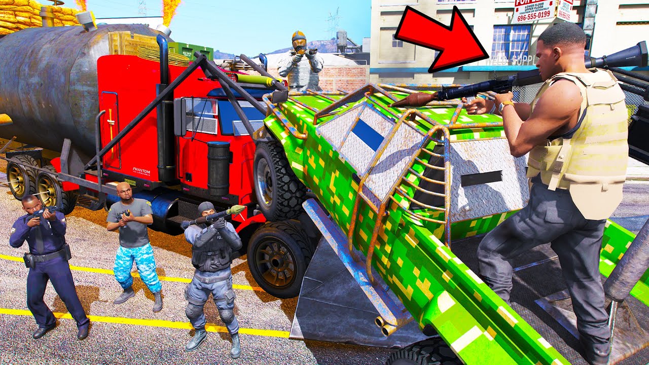 Franklin Upgrade His New Army Base In GTA 5 | SHINCHAN and CHOP