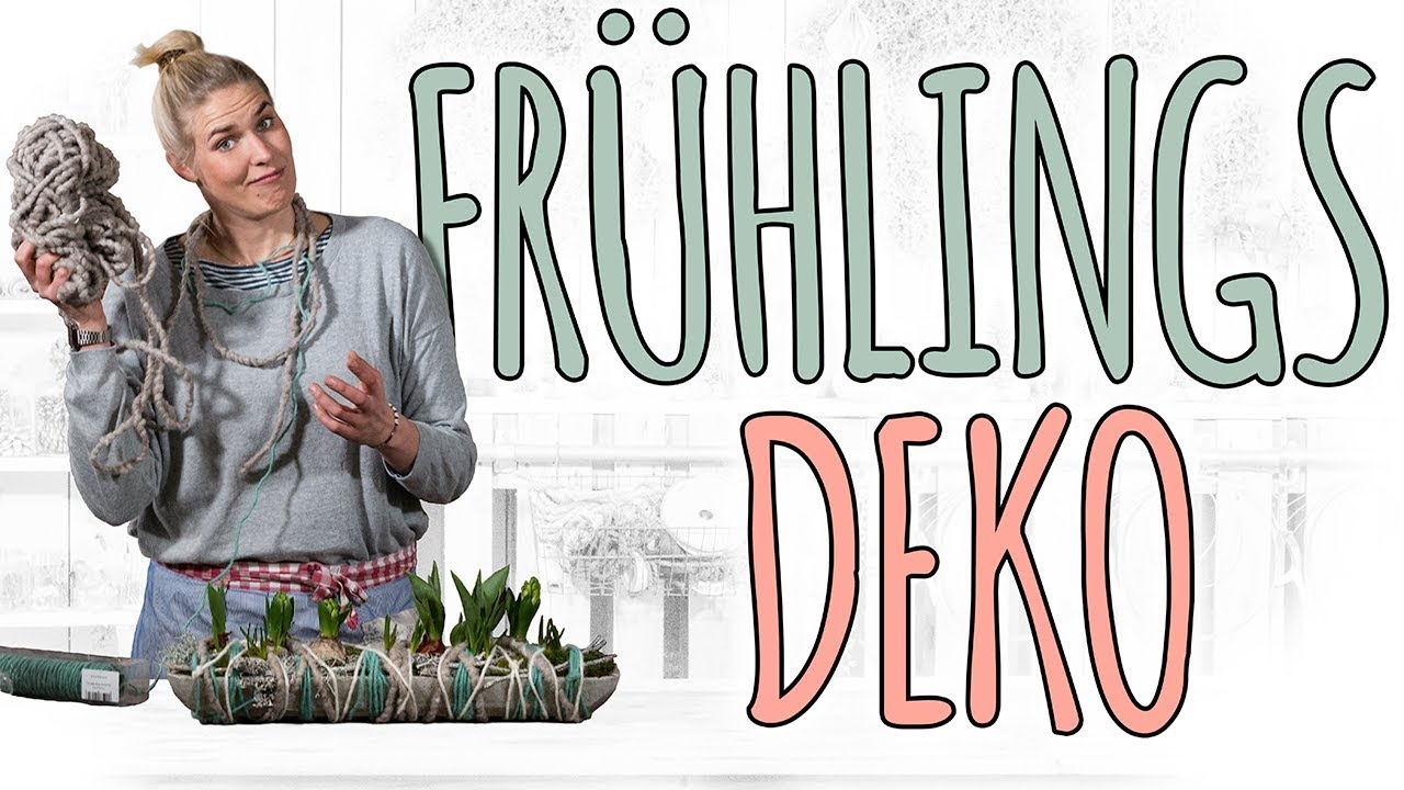 FRÜHLINGSDEKO FÜR DEN TISCH - WOLLE, HOLZ & NATURMATERIALIEN - DIY