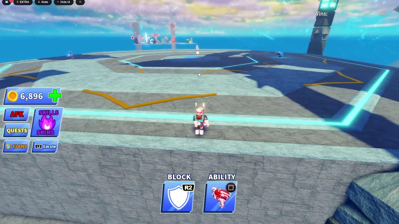 Playing blade ball
