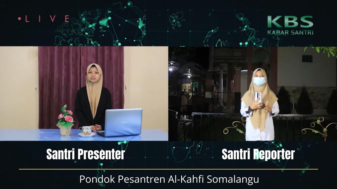 Kabar Santri World II Kreatif Santri Putri Doktren Al-Kahfi Somalangu Menjadi Presenter dan Reporter