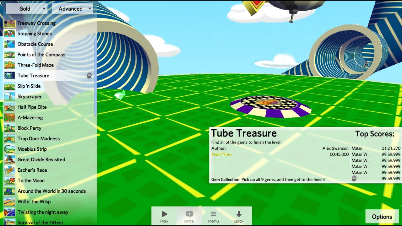 Marble Blast Gold: Tube Treasure (1:21.270)