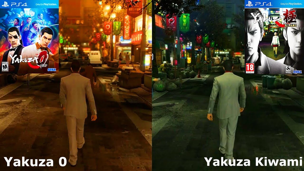 Yakuza Kiwami vs Yakuza 0 | Kamurocho | Side by side Comparison |