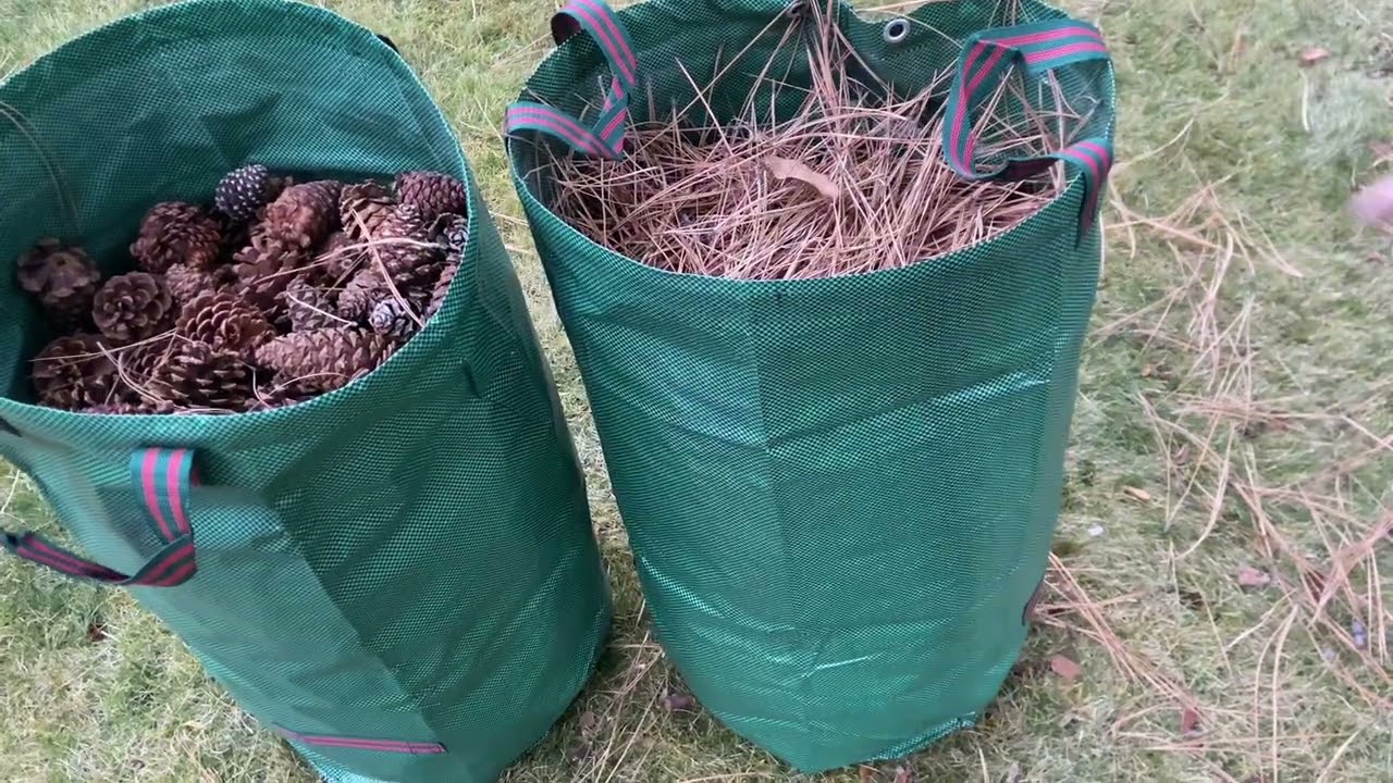 Reusable Garden Waste Bags,3 Pack 32 Gallons Yard Waste Bags #yard #yardwork #yardcleanup