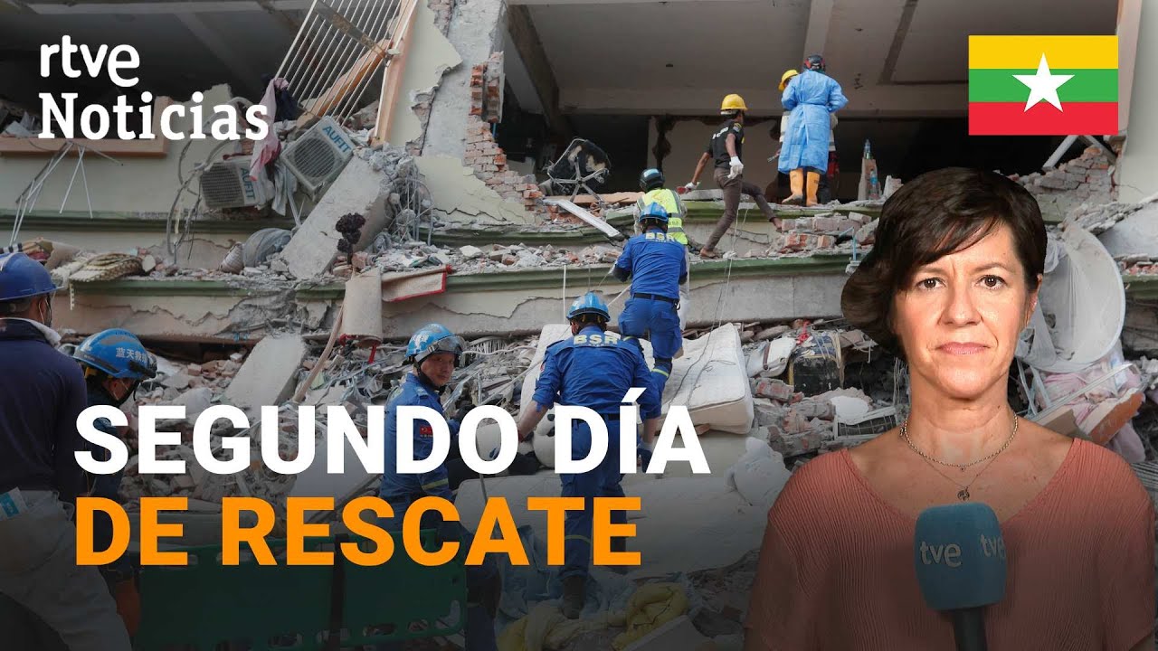 TERROMOTO BIRMANIA: CONSIGUEN RESCATAR SUPERVIVIENTES en MEDIO de la DEVASTACI&Oacute;N | RTVE Noticias