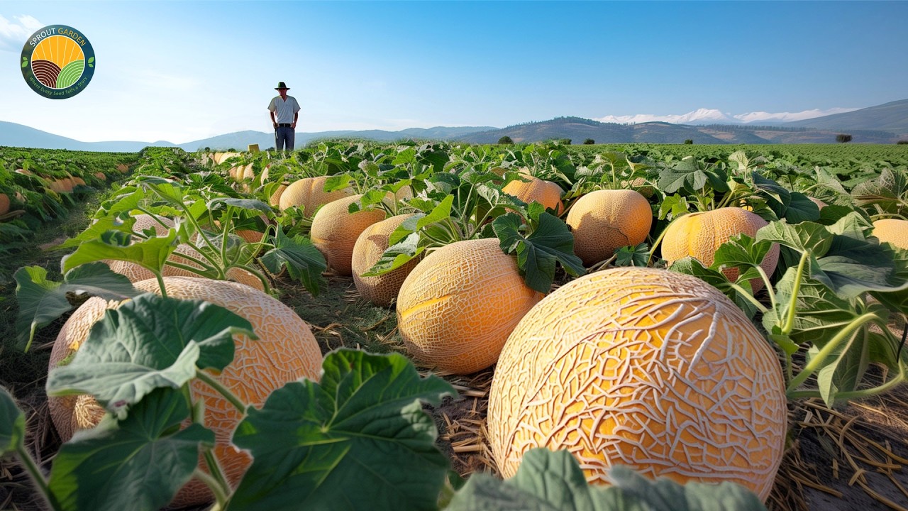 How to Cantaloupe Growing, Harvesting, and Packing | Farming Documentary