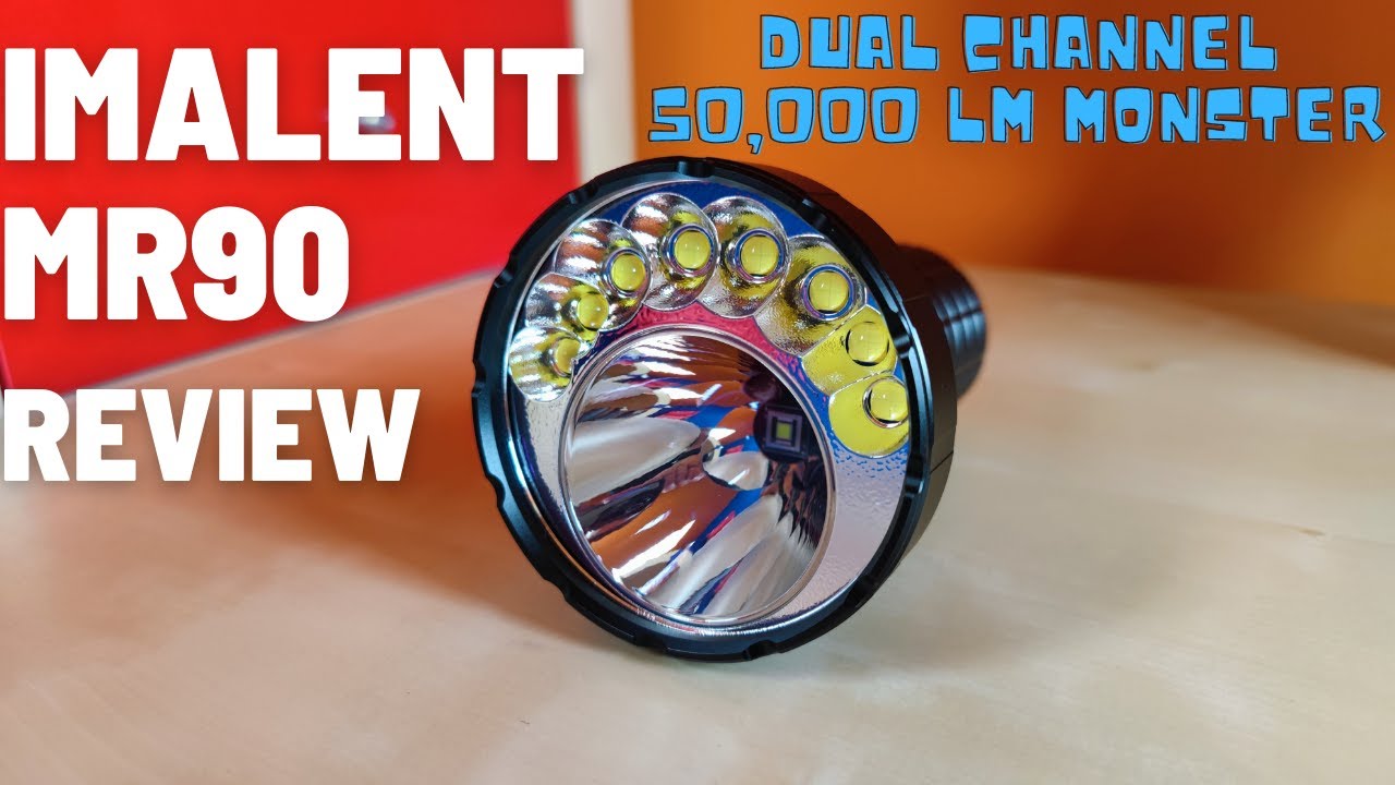 Imalent MR90 Review - Dual channel 50,000 lm Monster (Flood + Throw)