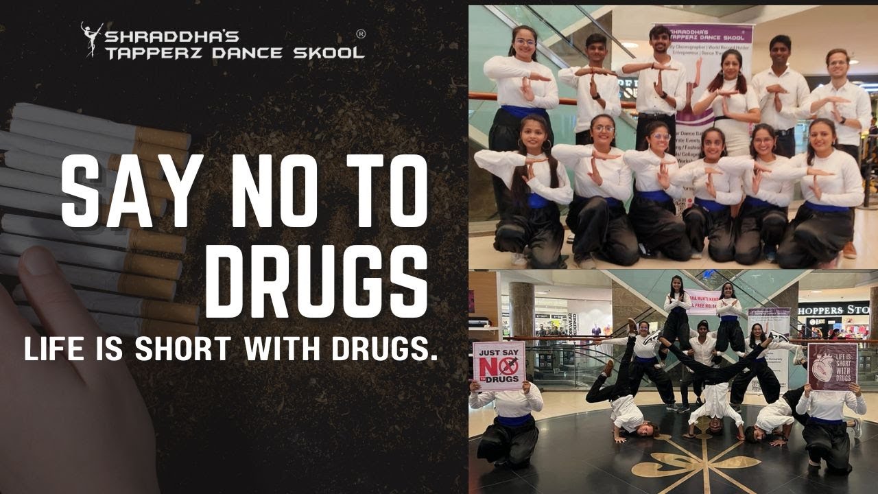 Nasha mukti Bharat | drug free India I Shraddha's Tapperz Dance Skool flashmob | Youth awareness