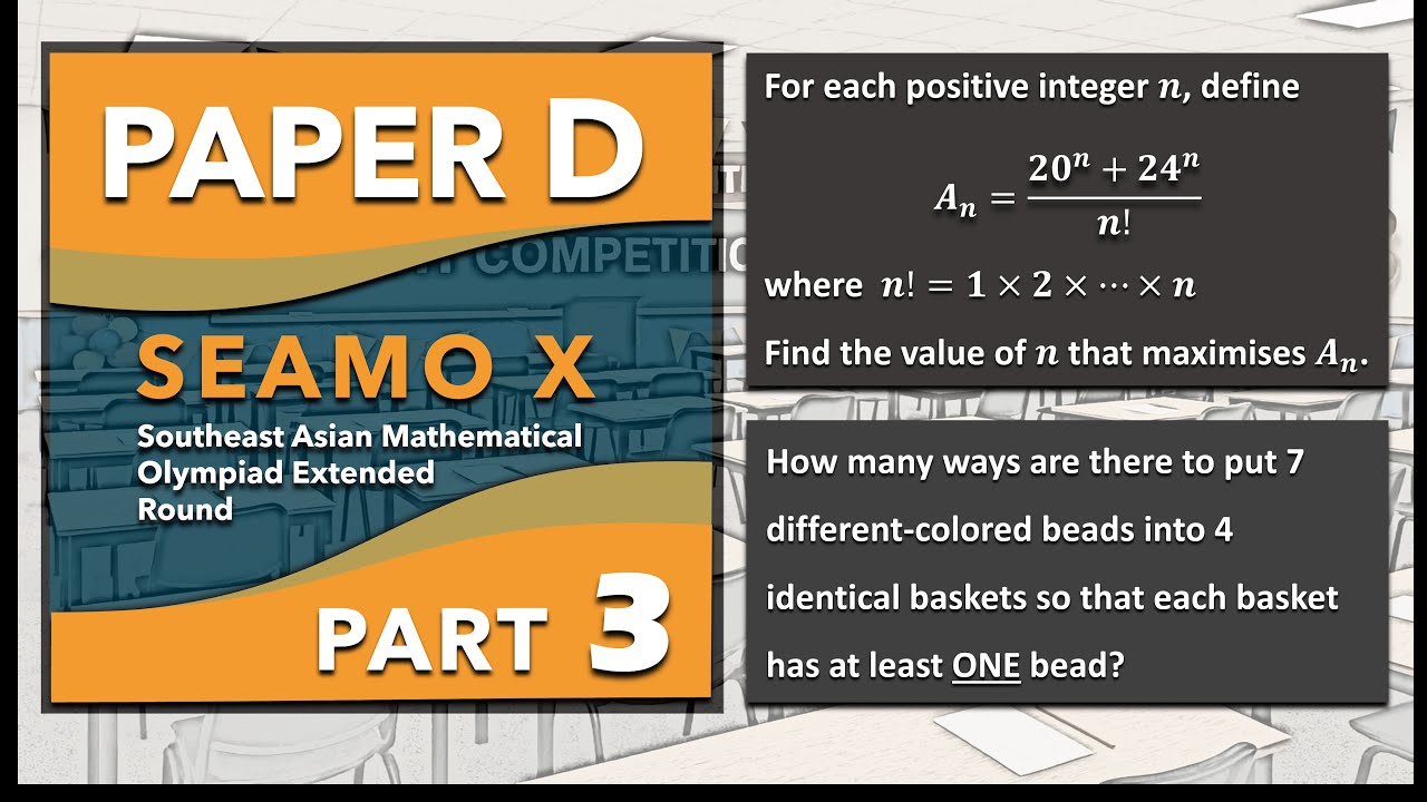 Seamo X Paper D: Part 3 No 8 to 9 (Junior High School Math Competitions)
