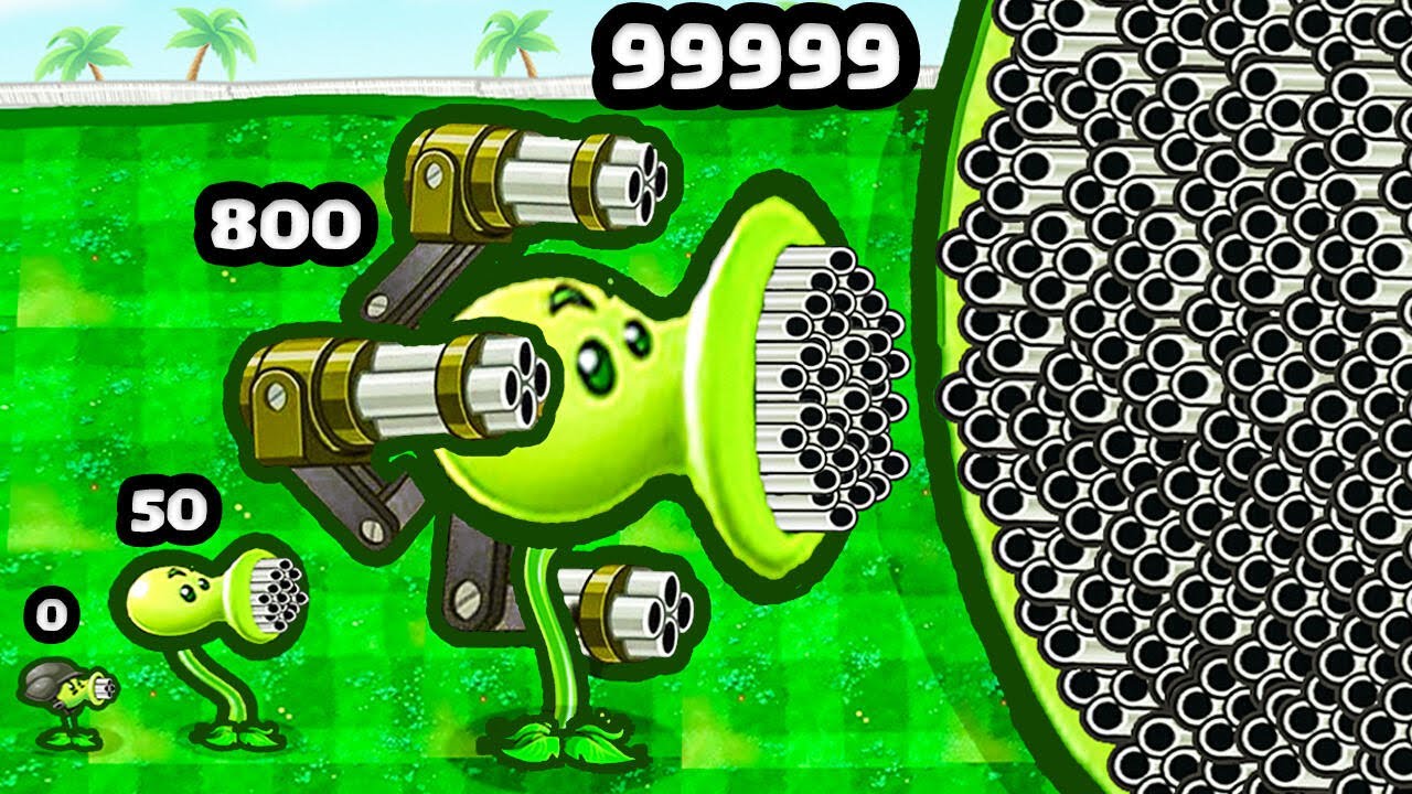 Growing a Peashooter To MAX LEVEL MINIGUN