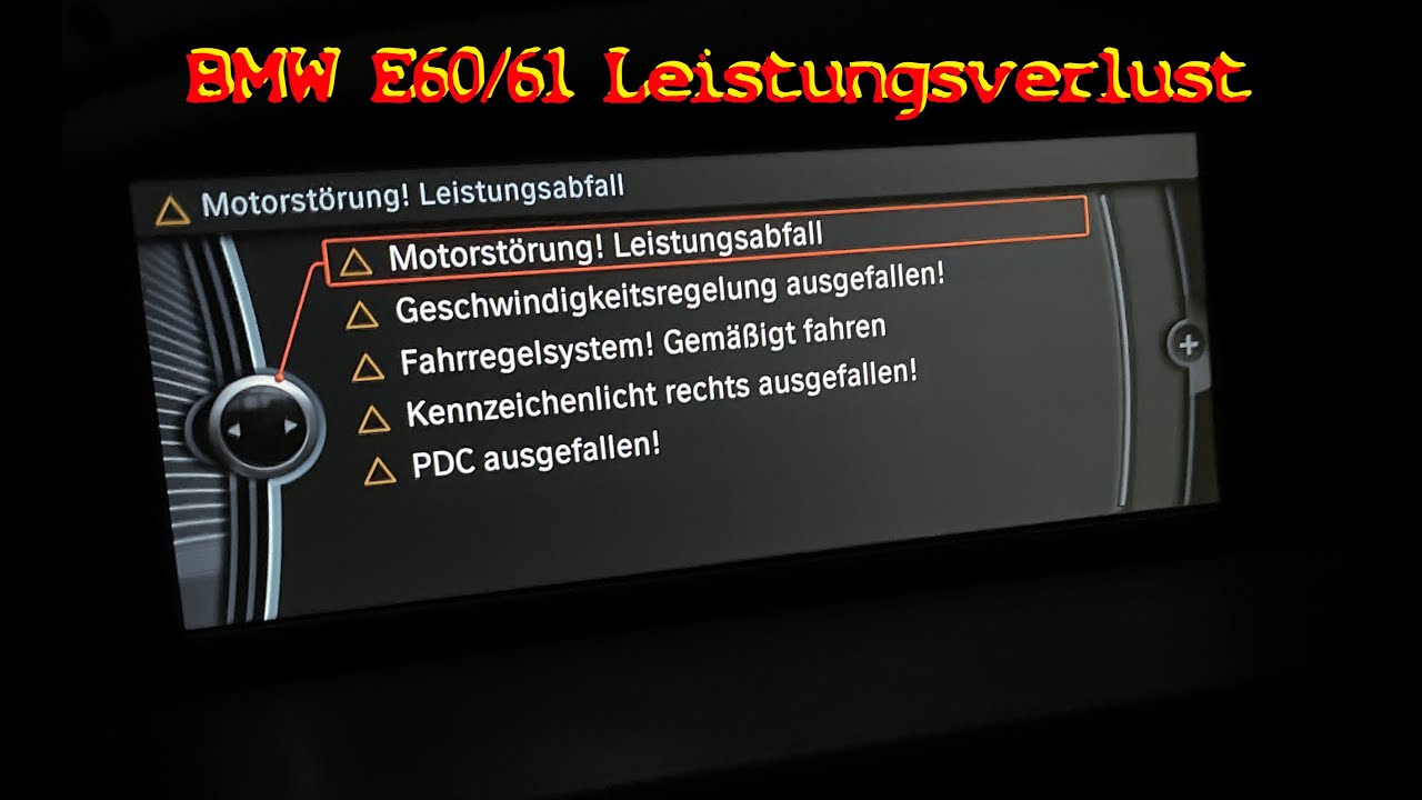 BMW E60 E61 Motorst&ouml;rung! Leistungsabfall