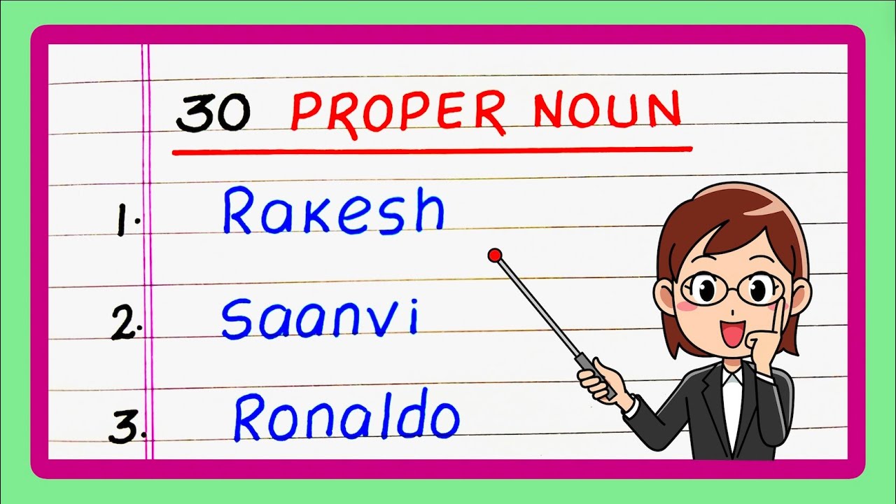 30 Proper Noun | Proper Noun Examples | Write Proper Nouns | in English | Updated Video