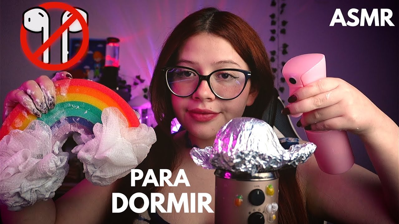 ASMR para✖️ PERSONAS sin AUDIFONOS 🎧( Espuma, tijeras, Mouth sounds y MAS)  PARA DORMIR