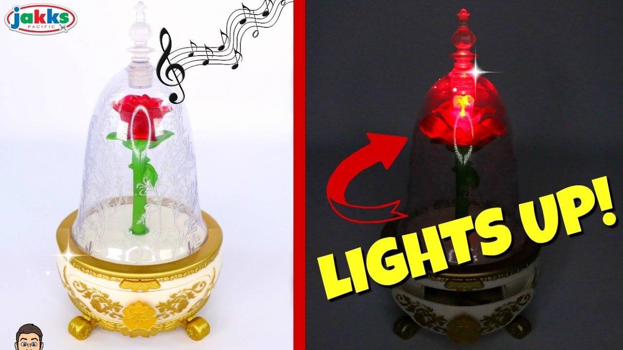 Beauty & The Beast Live Action ENCHANTED ROSE LIGHT UP SINGING Jewelry Box REVIEW & UNBOXING!