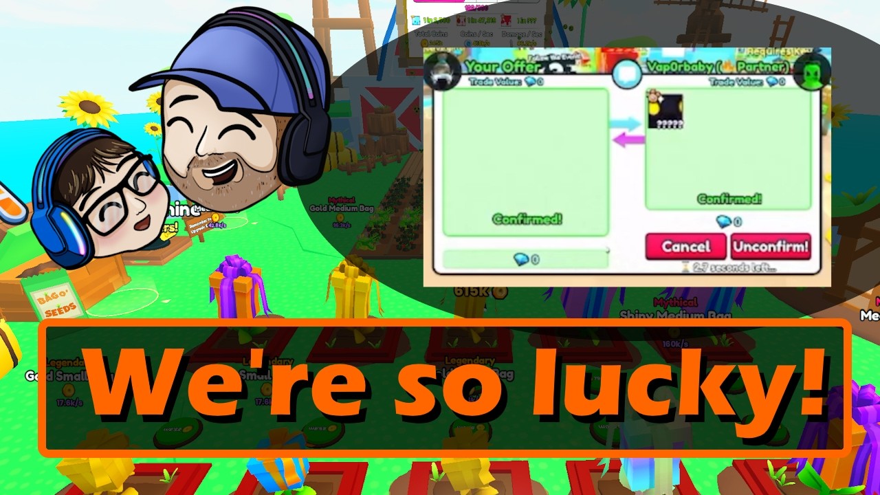 Getting our gargantuan pets signed by @Vaporbaby and giving away signed huges in Pet Simulator 99!
