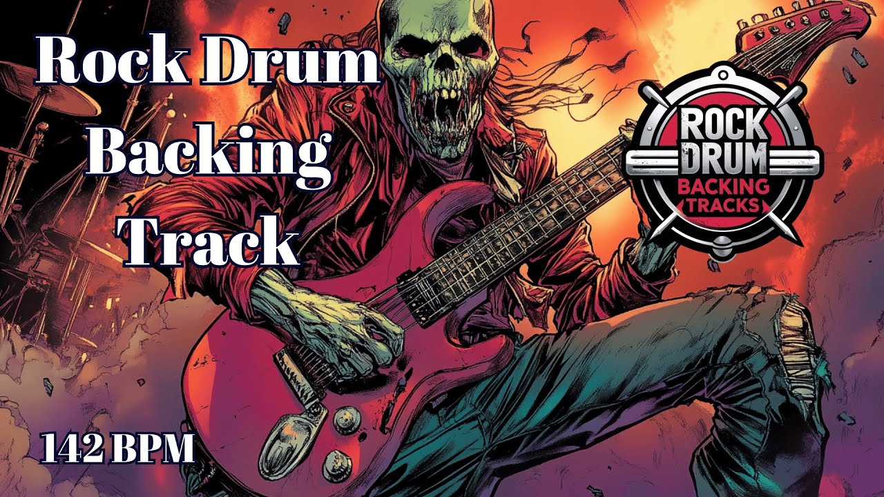 Rock Drum Backing Track 142 BPM | Fast Rock Pulse | Royalty Free Drum Loop