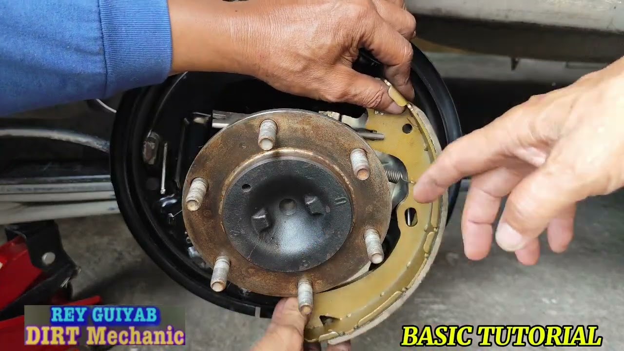 NISSAN PREMIUM: DIY.. Change brake shoe  loose break pati handbrake ayaw na kumagat? | DIRT MECHANIC