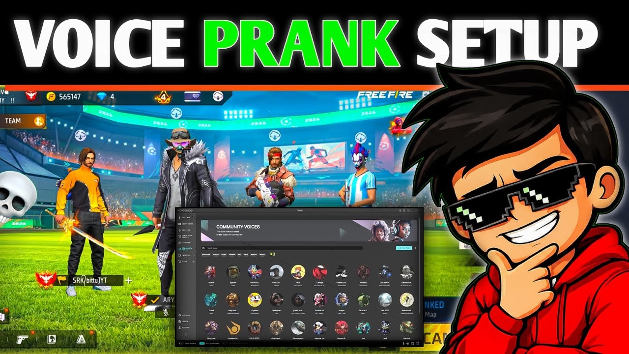 Instagram Viral Voice Prank Setup 😱 free fire | full tutorial #freefire #vgxaryan 