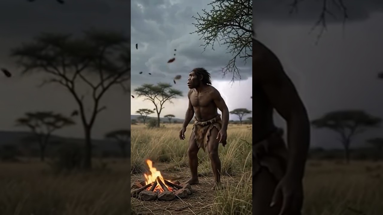 How Ancient Humans Survived a Massive Storm 🌧️🔥#ancienthistory #education