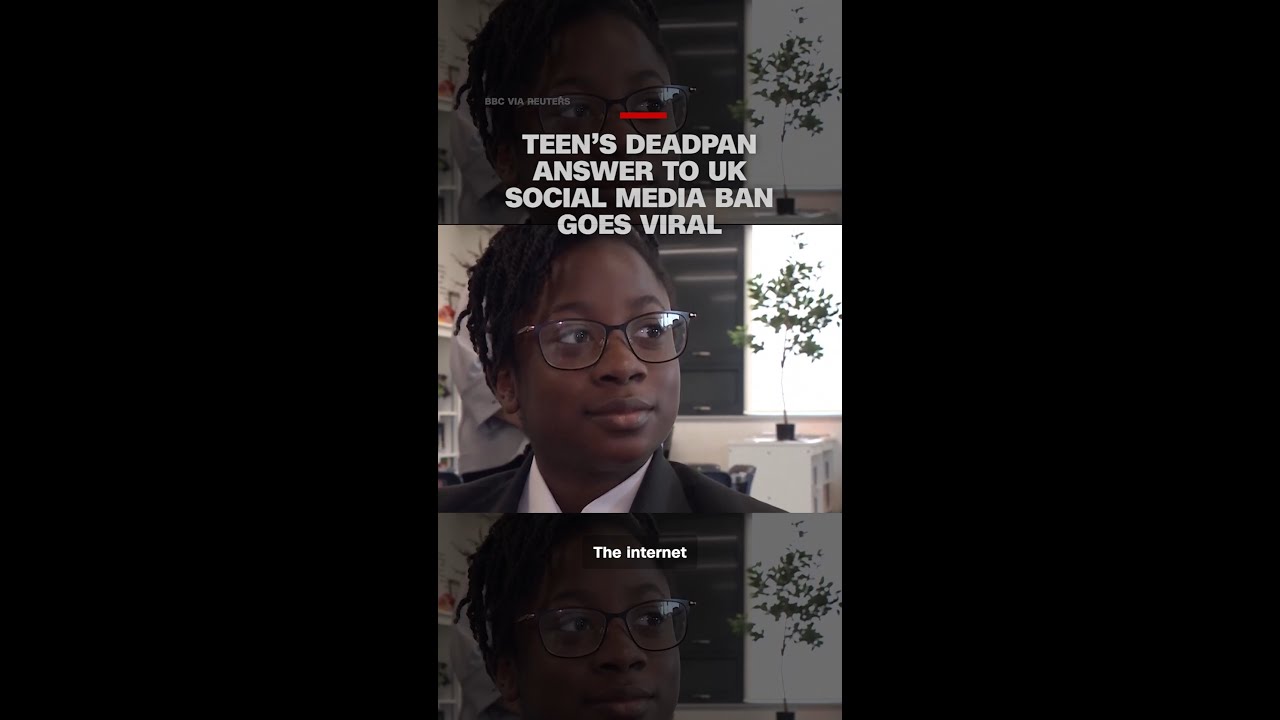 Teen&rsquo;s deadpan answer to UK social media ban goes viral