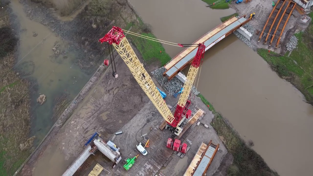 North of HS2 streethay Walton on Trent new bridge update ,massive progress 28 February 2026