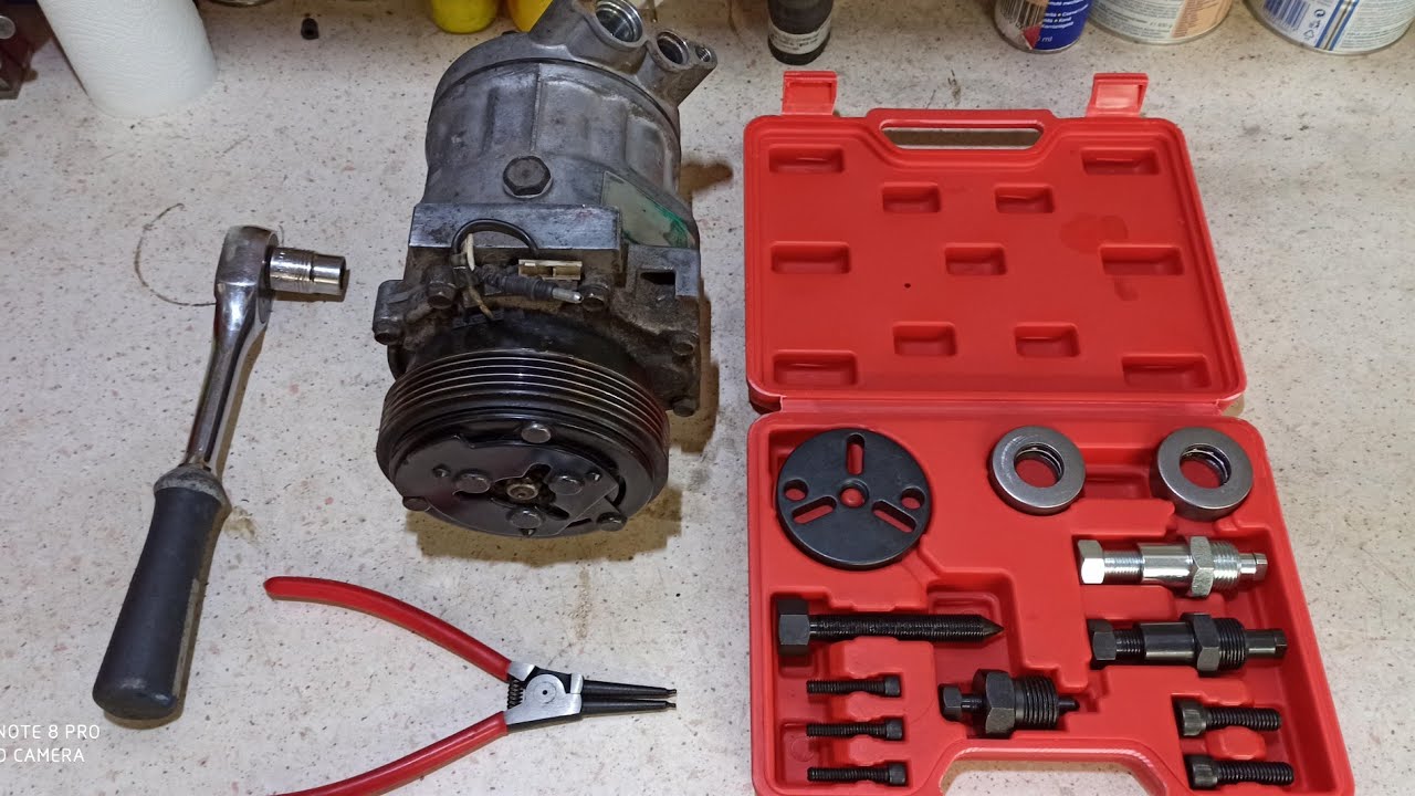 Výměna ložiska klimakompresoru / air conditioning compressor bearing replacement