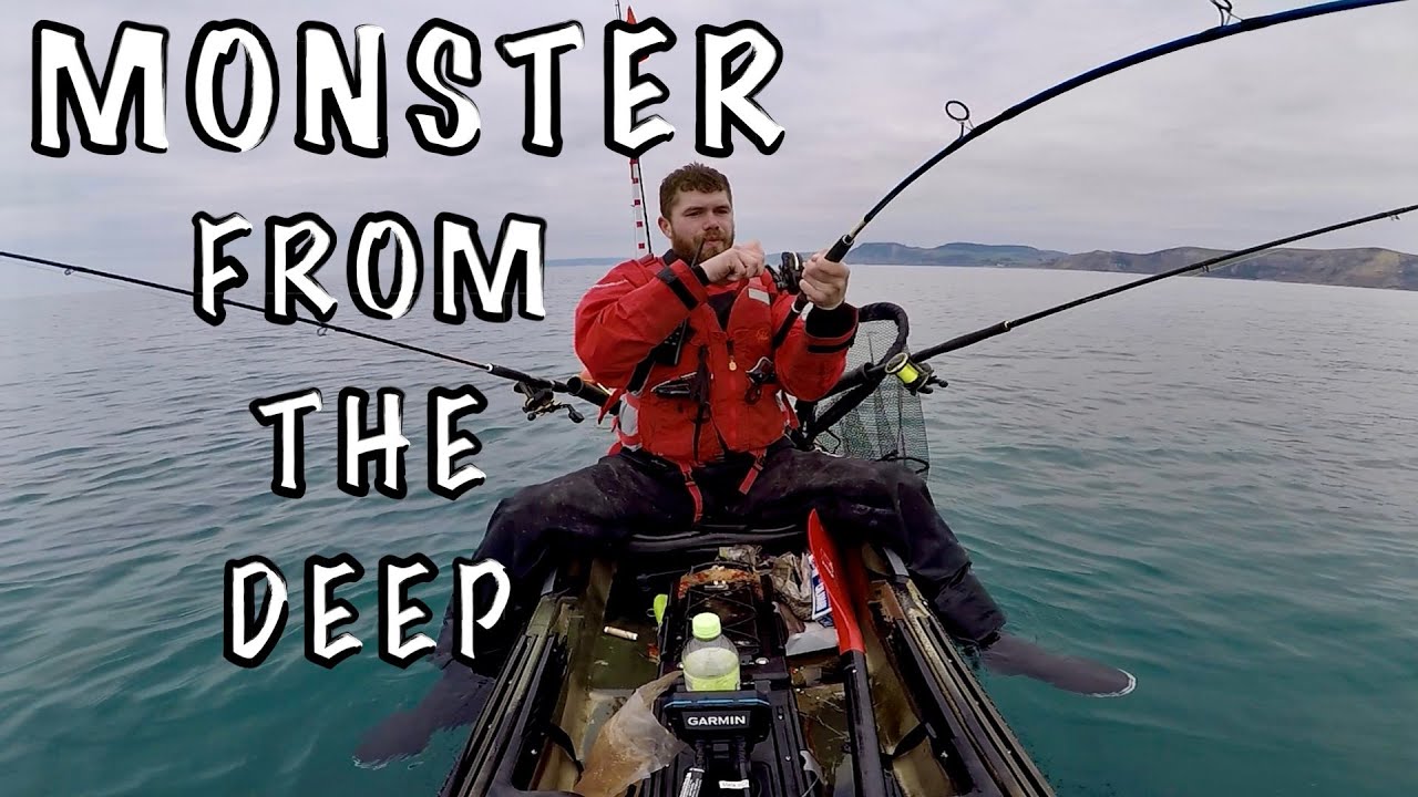 Eype kayak fishing (MONSTER FROM THE DEEP)