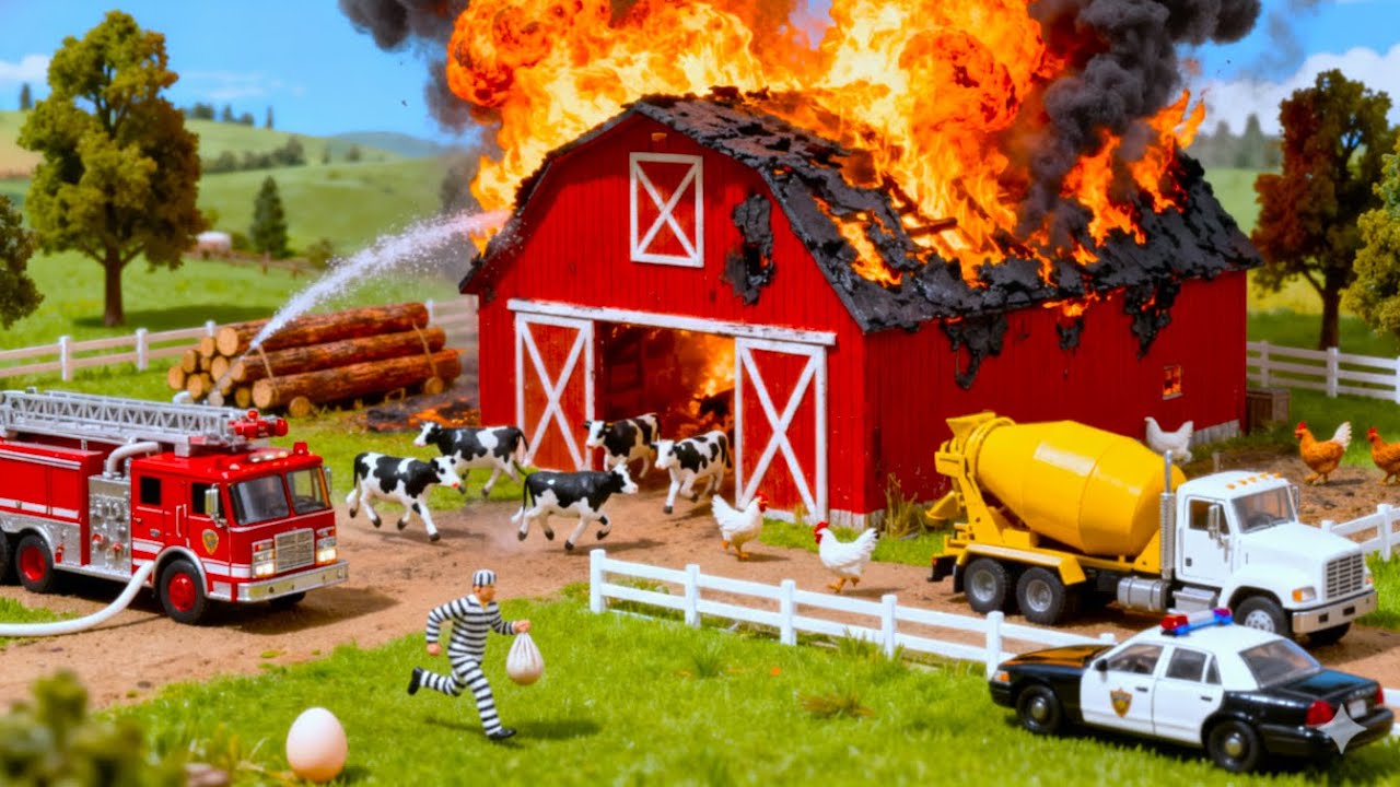 Miniature Rebuild: Egg Thief Sets the Farm Barn on Fire🔥🐔🥚Full Restore Farm Barn