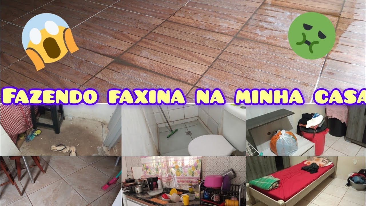 Fazendo faxina na minha casa
