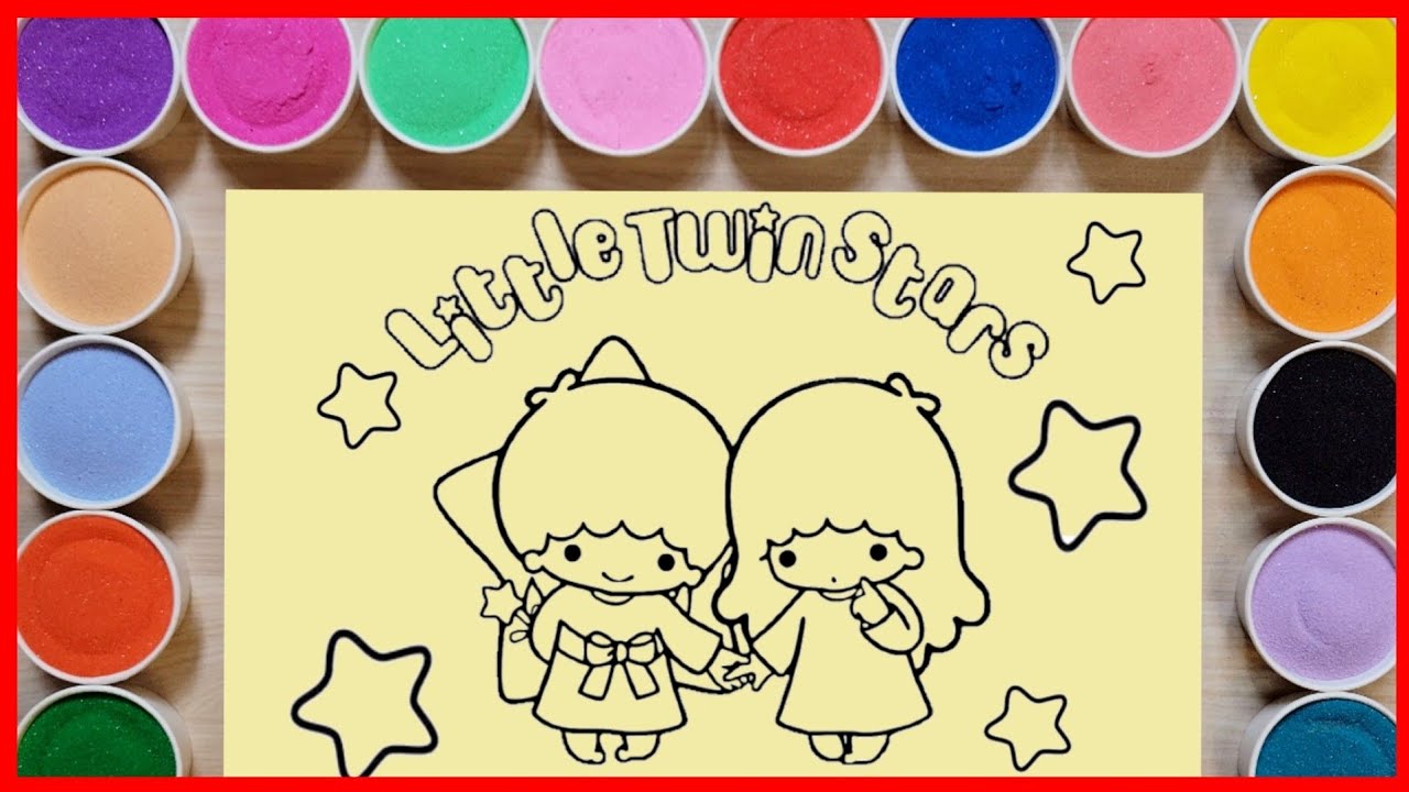 【手工沙畫】可愛的雙子星 ❤️ Colored Sand Painting Little Twins Star