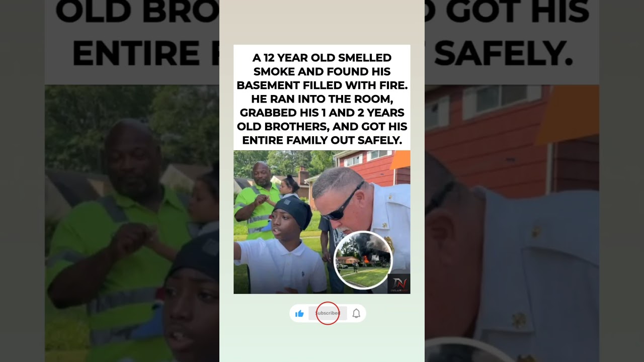 12yo Saves Baby Brothers From House Fire ❤️#YoungHero #Rescue #BrotherlyLove #Courage #Inspiration