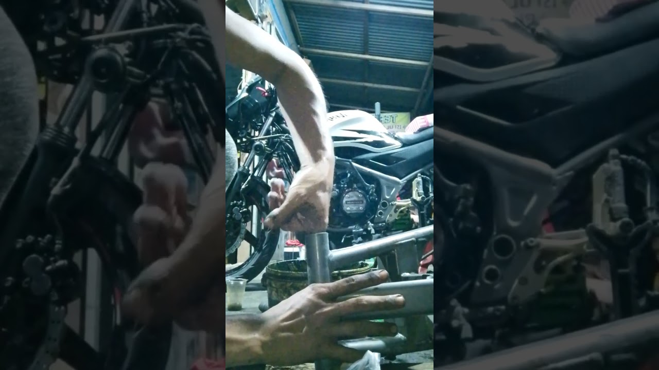 cara ganti bosh arm ninja r dan rr
