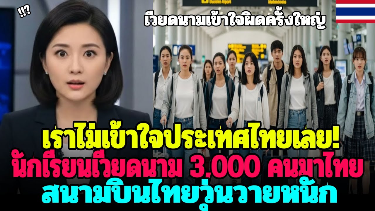 ทัศนศึกษาสู่ประเทศไทย → ครูชั้นนำเวียดนามร้องไห้!  เหตุผลสะเทือนเวียดนาม 😱 นักเรียน 3,000 คนถล่มส