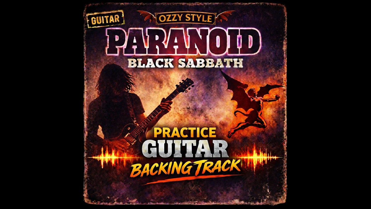 Black Sabbath - Paranoid practice Guitar with backing click track