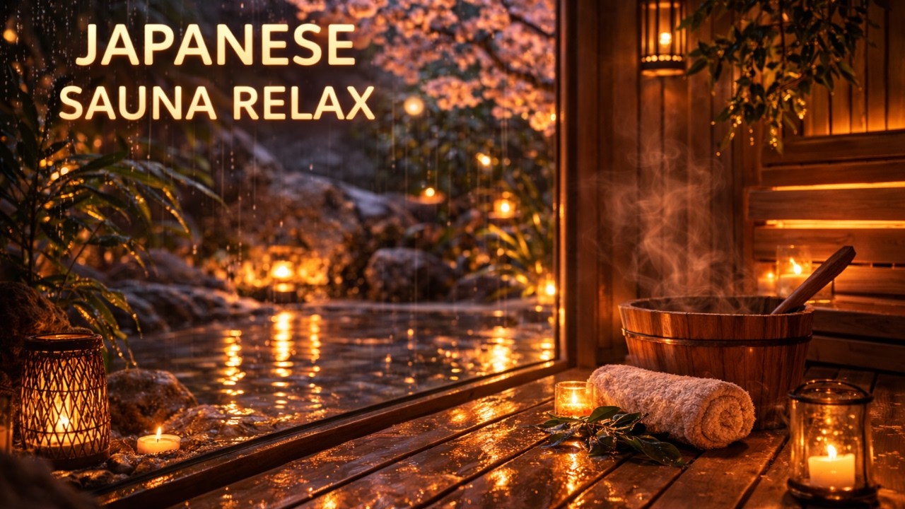 Japanese Sauna Relaxation 🌿 Warm Steam Sounds for Deep Sleep