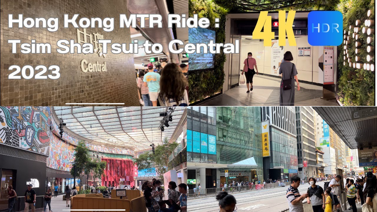 Hong Kong MTR Ride: Tsim Sha Tsui to Central via K11 Art Mall [ 4K Ultra HD HDR ]