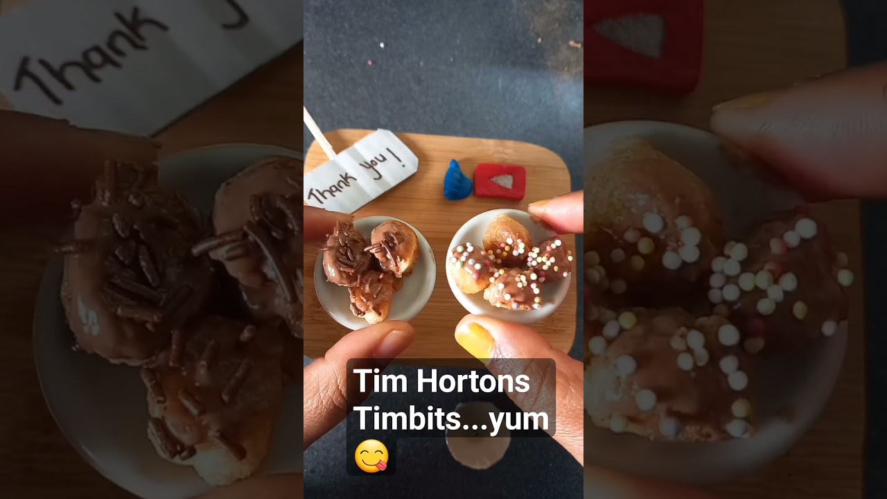Tiny yum Tim Hortons Timbits 