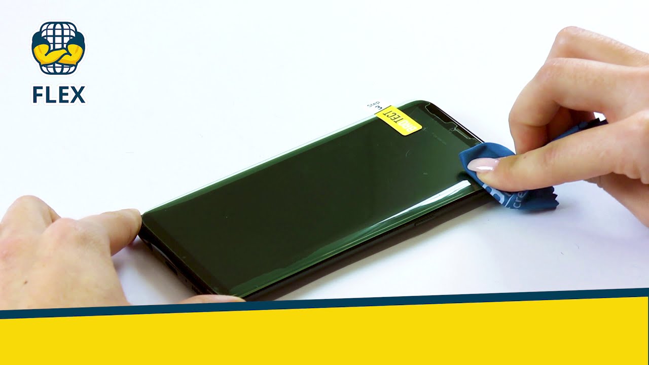 BROTECT® Flex - Displayschutzfolie auf gewölbtem Display anbringen - Montageanleitung