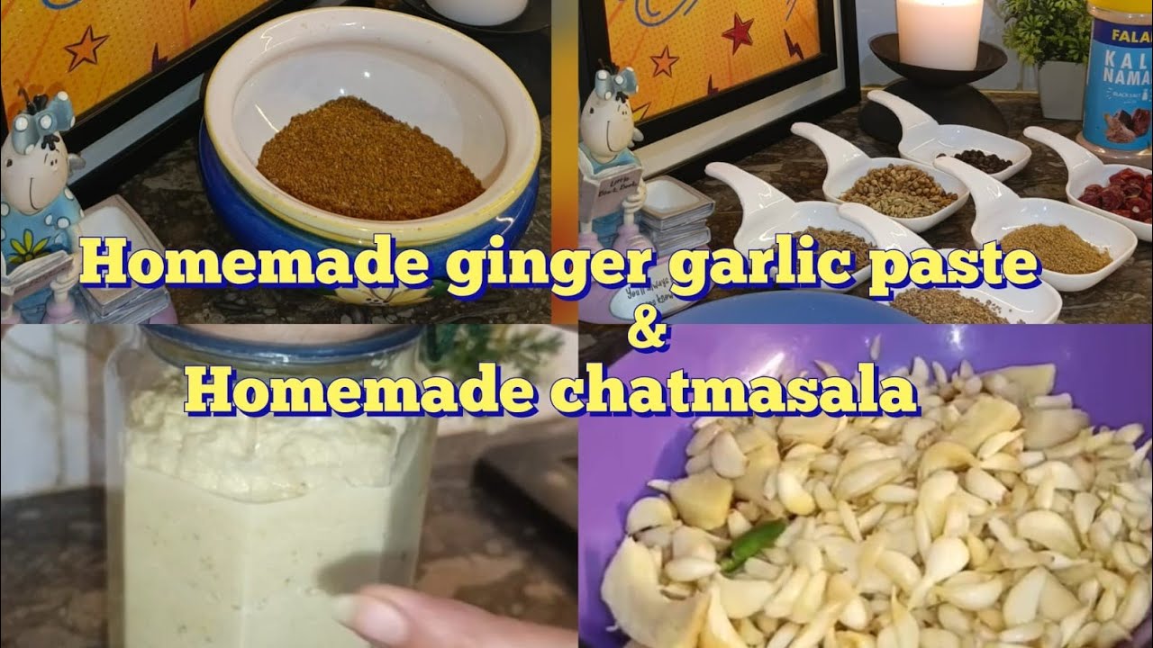 Homemade chat masala || homemade ginger garlic paste || quick recipes by foodie mariam 