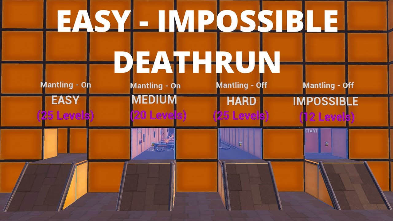 EASY - IMPOSSIBLE DEATHRUN Full Runthrough