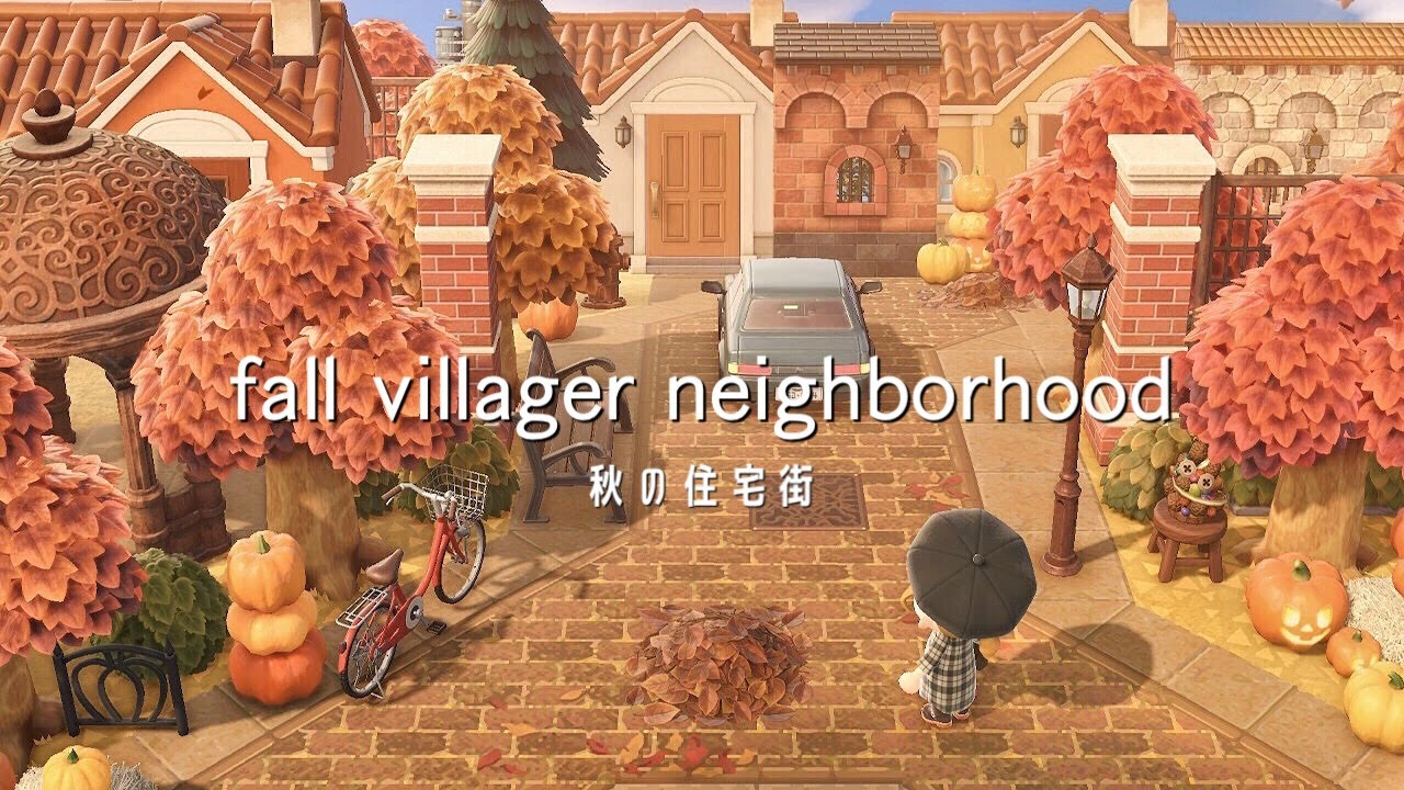秋の住宅街 | Villager Neighborhood | Speed Build | Animal Crossing New Horizons あつ森