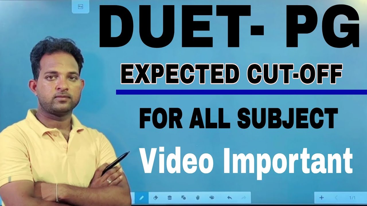 DUET PG Expected Cut-off 2022 || All Subject Cut-off || Must Watch