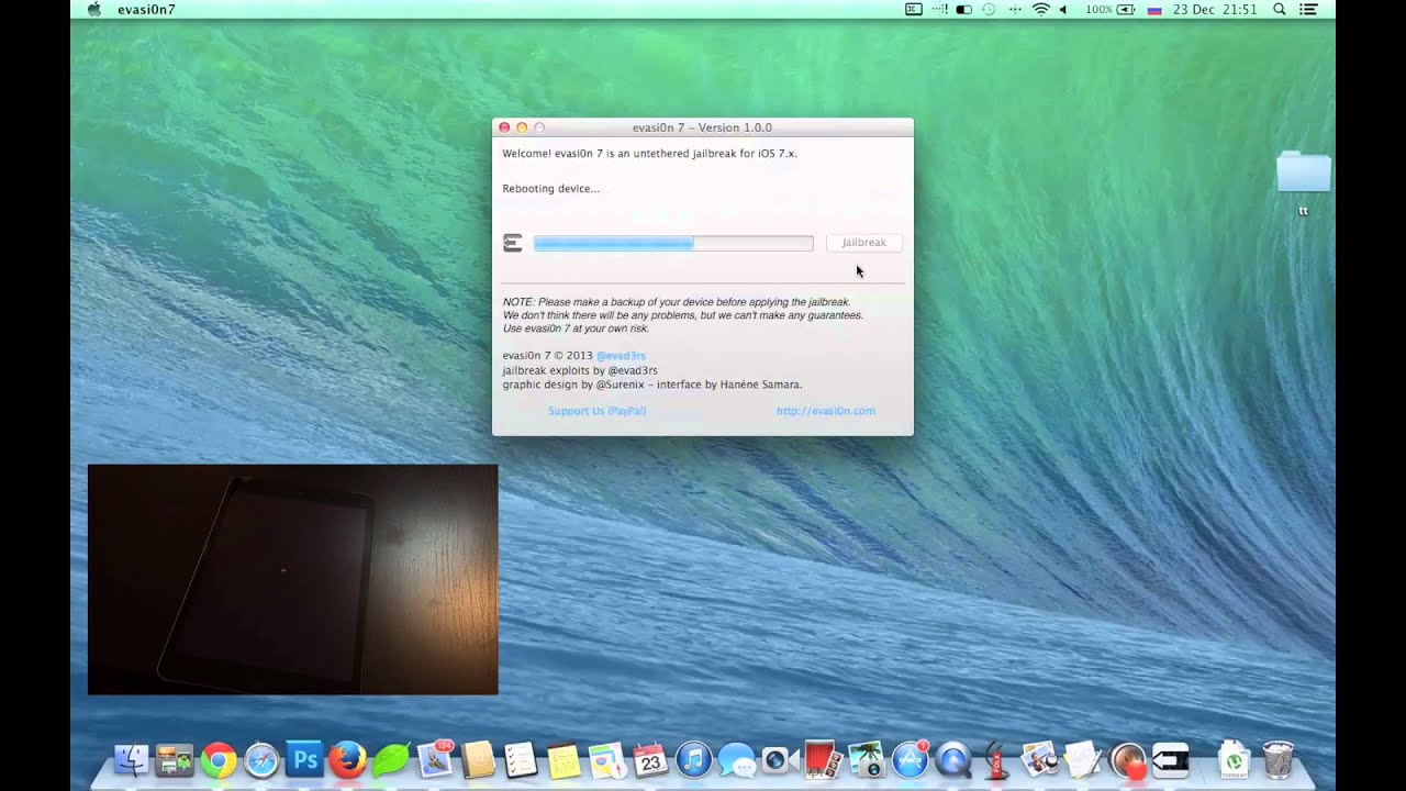 Как сделать джейлбрейк iOS 7 на iPhone и iPad при помощи Evasi0n 7