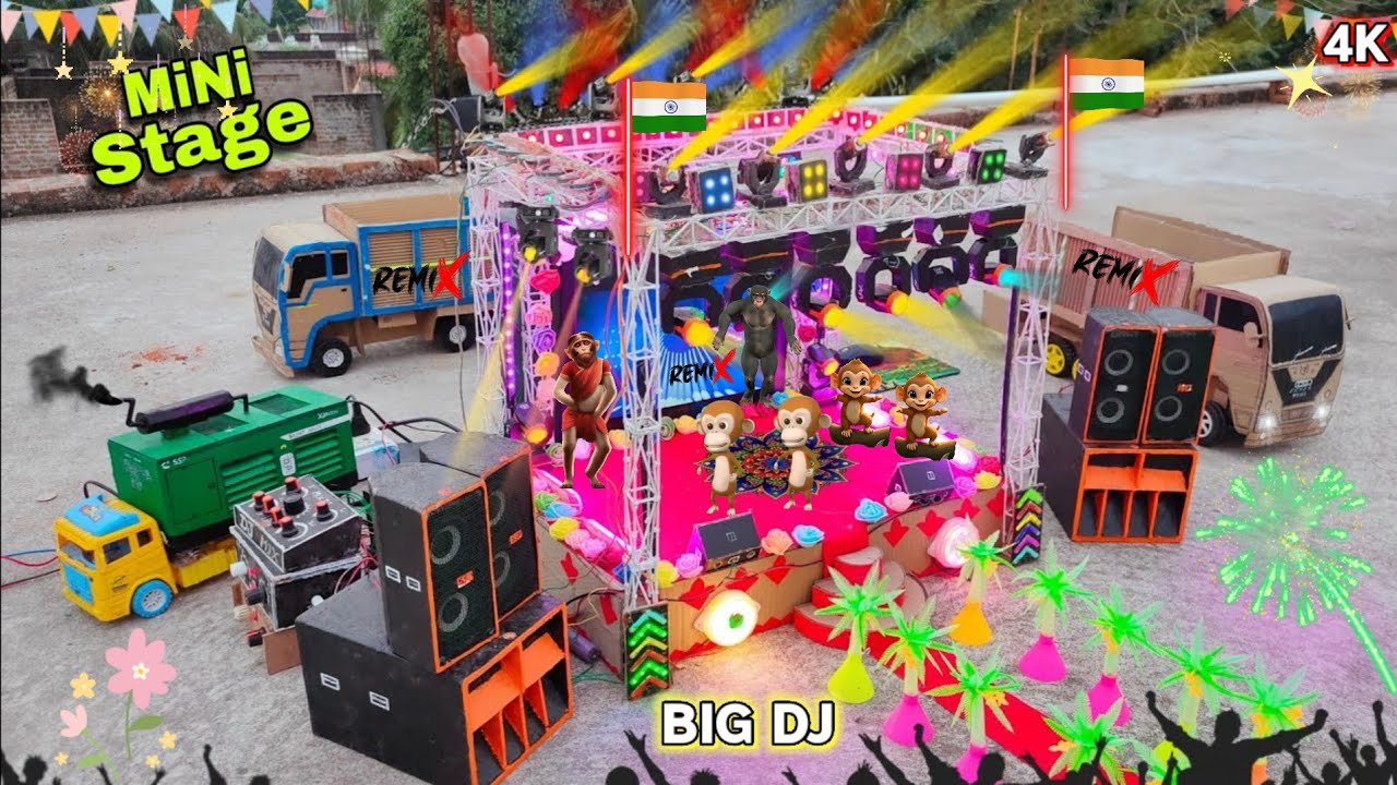 Mini Dj Truck loading At-New Home by cardboard making dj truck and sharpy light big dj setup loading