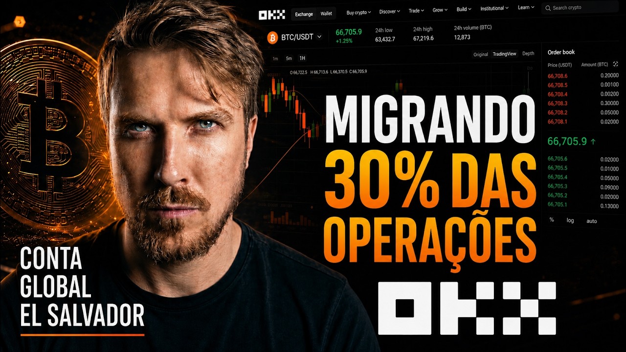 ESTOU MIGRANDO 30% das MINHAS OPERA&Ccedil;&Otilde;ES para a OKX! [Conta Global El Salvador!]